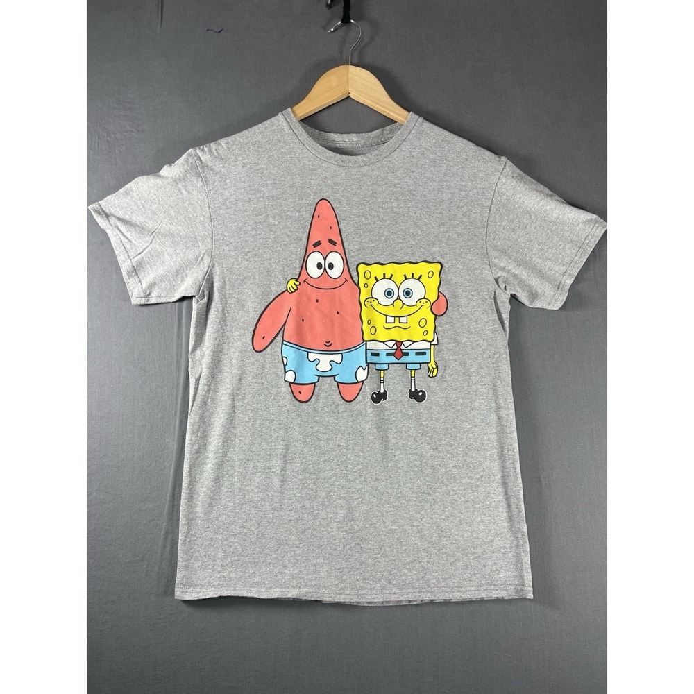 Nickelodeon SpongeBob SquarePants Shirt Mens Size M Gray Official